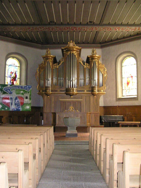 0406 Grindelwald - protestanský kostel, interiér.JPG