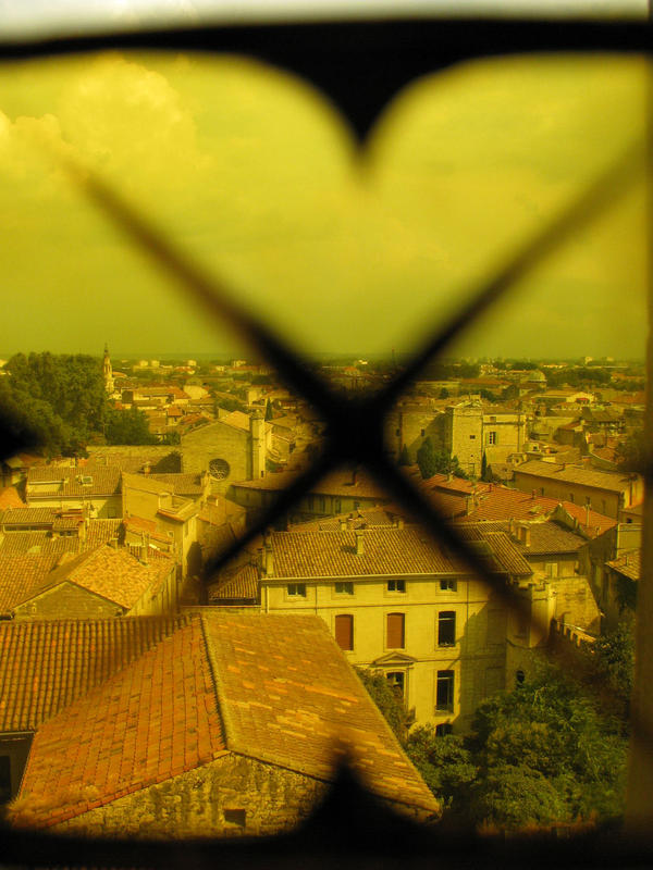 Avignon přes vitráž